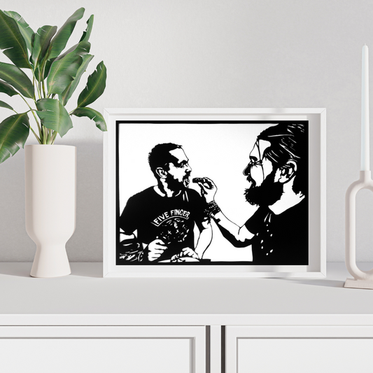 Jesus Feeding the Poor - Paper Cut - Sold