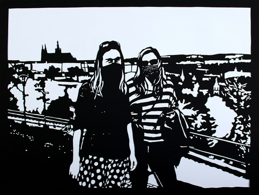 Marketa & me 2020 (Version 1) - Scherenschnitt 